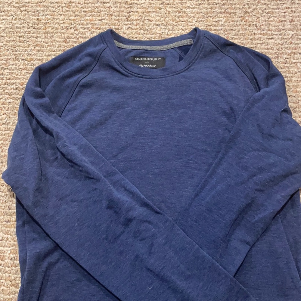 Banana republic X Polartec navy blue pullover